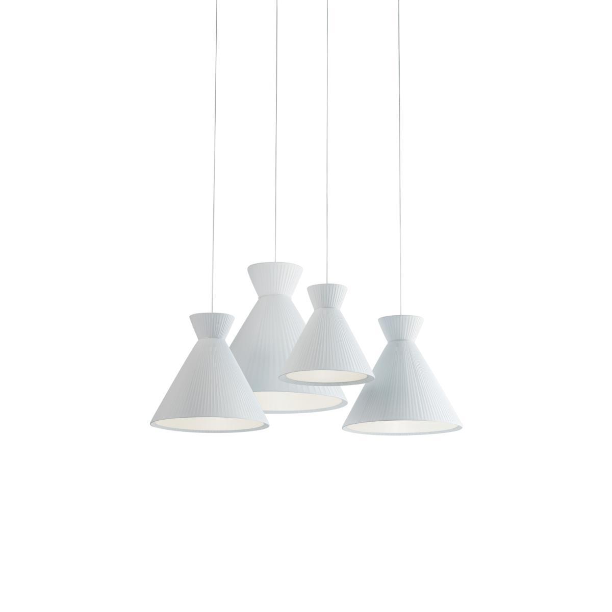 Mandarina Pendant - / Pleated fabric - Ø 43 x H 43 cm by Carpyen White – image 3