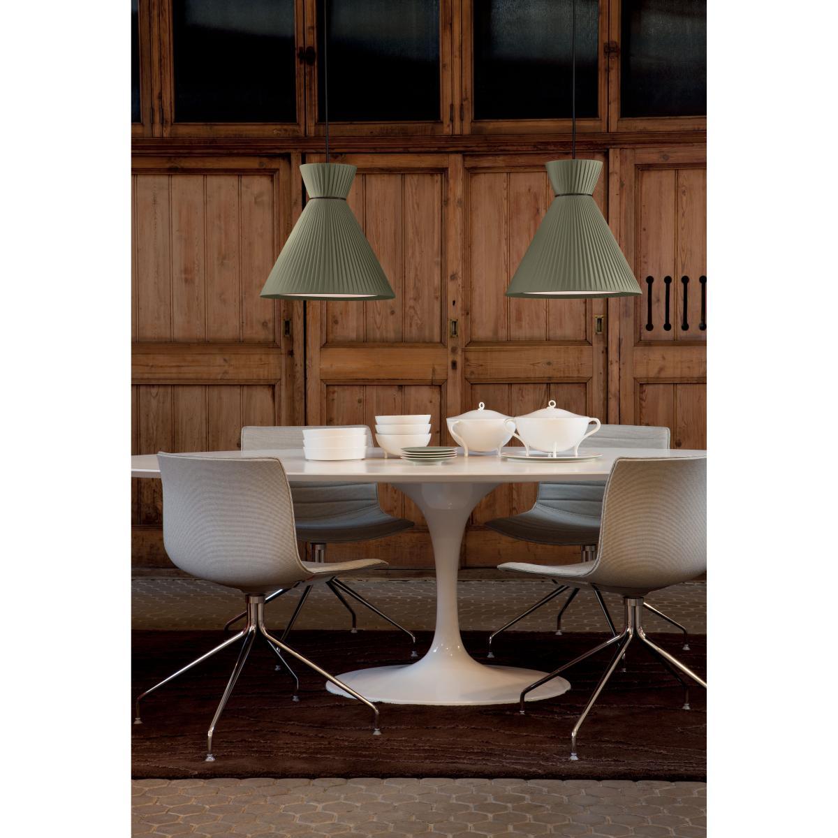 Mandarina Pendant - / Pleated fabric - Ø 43 x H 43 cm by Carpyen White – image 4