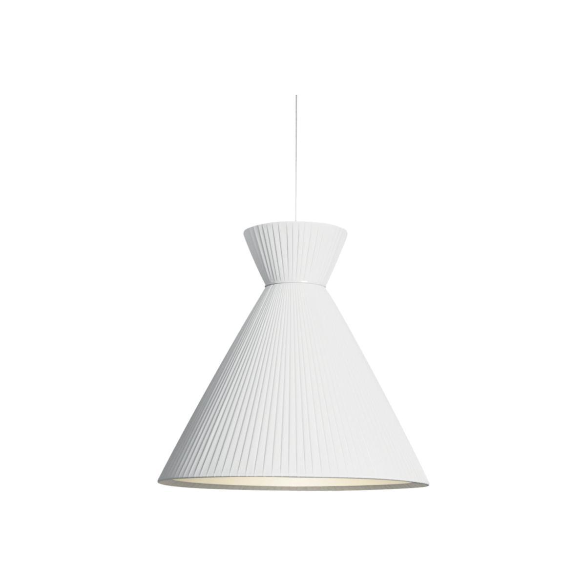 Mandarina Pendant - / Pleated fabric - Ø 43 x H 43 cm by Carpyen White – image 1