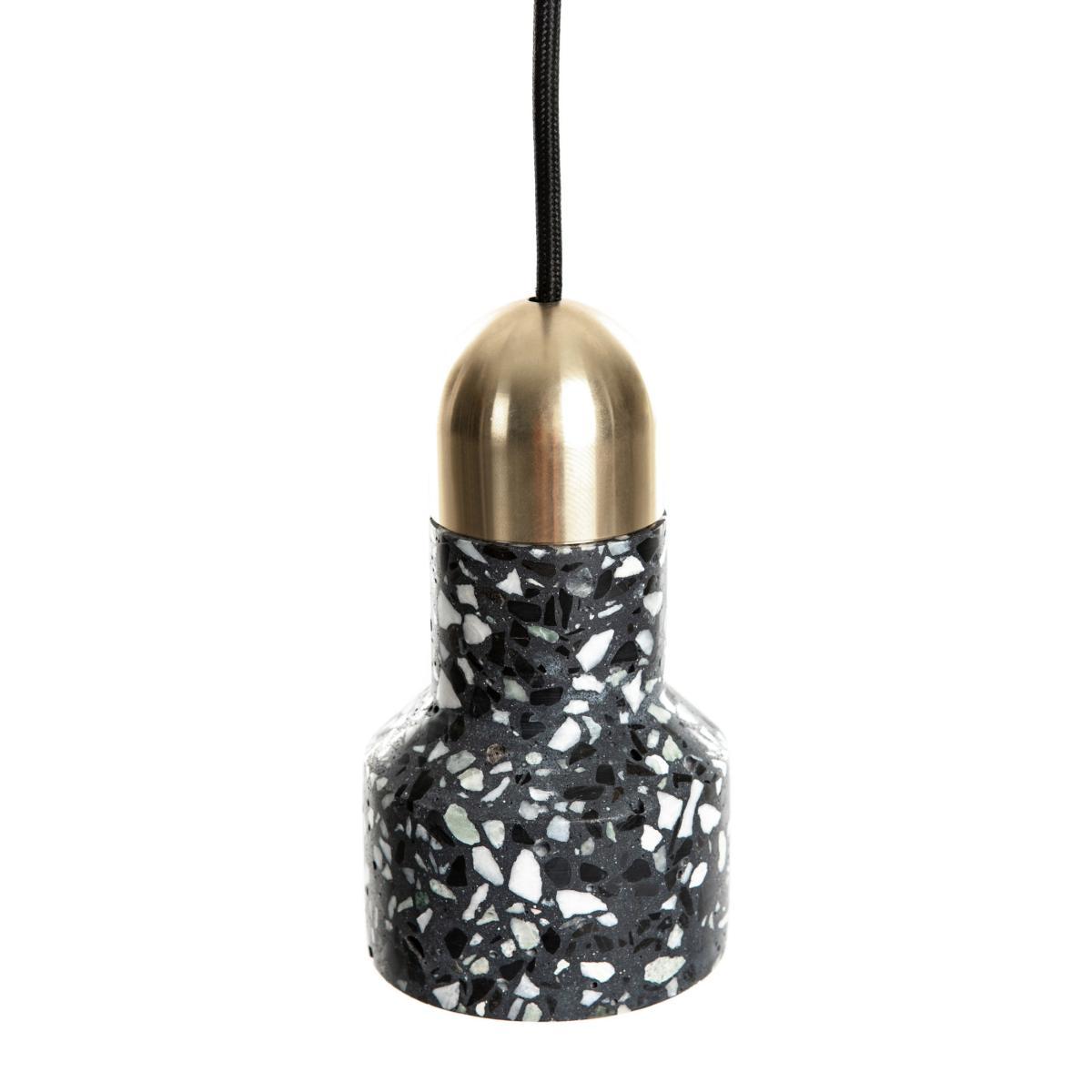 Terrazzo Luxe Pendant - / Ø 9.6 x H 17.5 cm by XL Boom Black – image 2