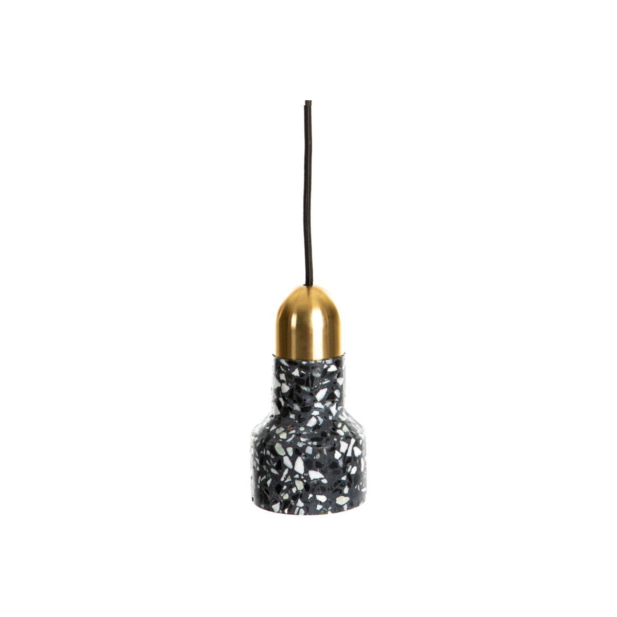 Terrazzo Luxe Pendant - / Ø 9.6 x H 17.5 cm by XL Boom Black – image 1