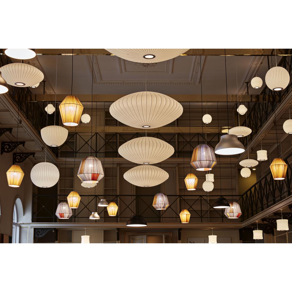Bubble Ball Pendant - / Medium- Vertical patterns by Hay White – image 6