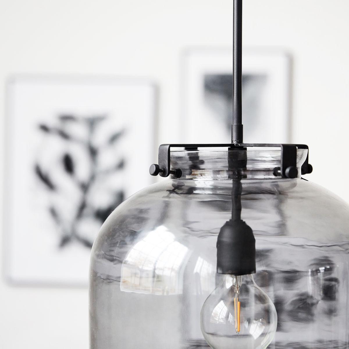 Ball Pendant - Glass / Ø 30 x H35 cm by House Doctor Grey – image 3
