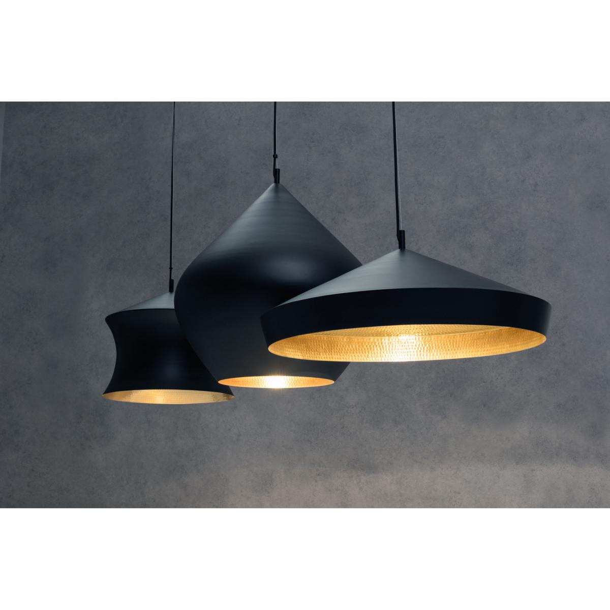 Beat Waist LED Pendant - / Ø 33 x H 41 cm - Hand-crafted by Tom Dixon Black – image 4