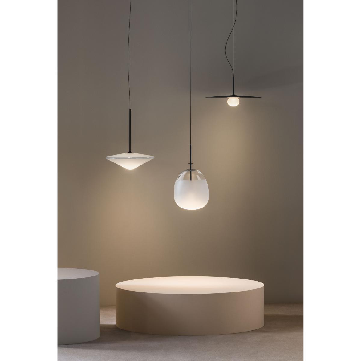 Tempo Triangle Pendant - / LED - Ø 20.5 cm by Vibia Grey/Black – image 5