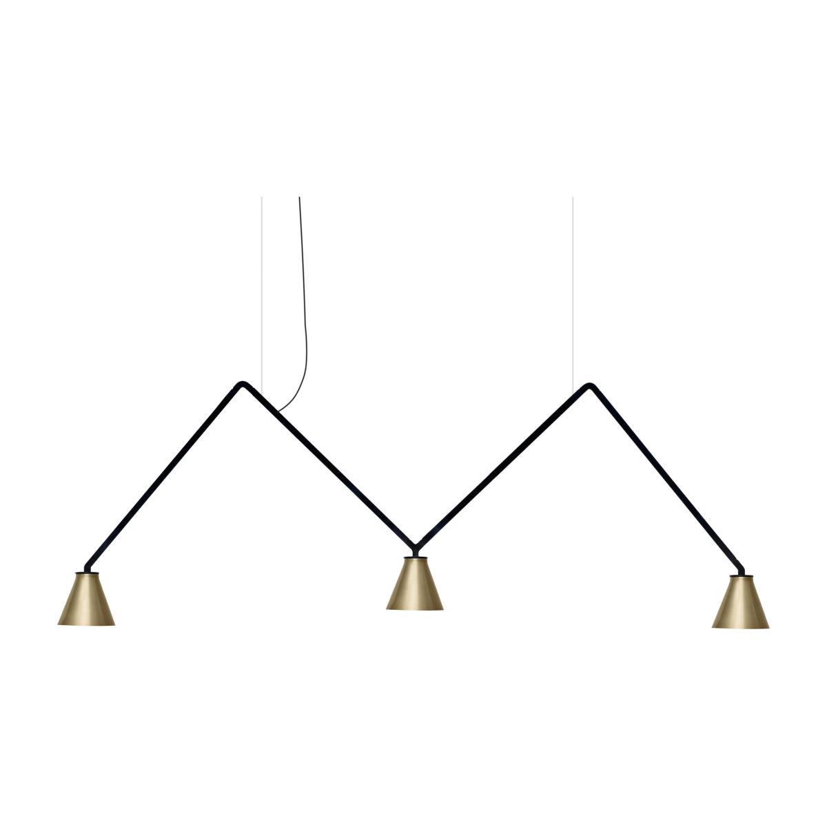 Dabliu Cône LED Pendant - / L 130 cm by Nemo Black/Gold – image 1