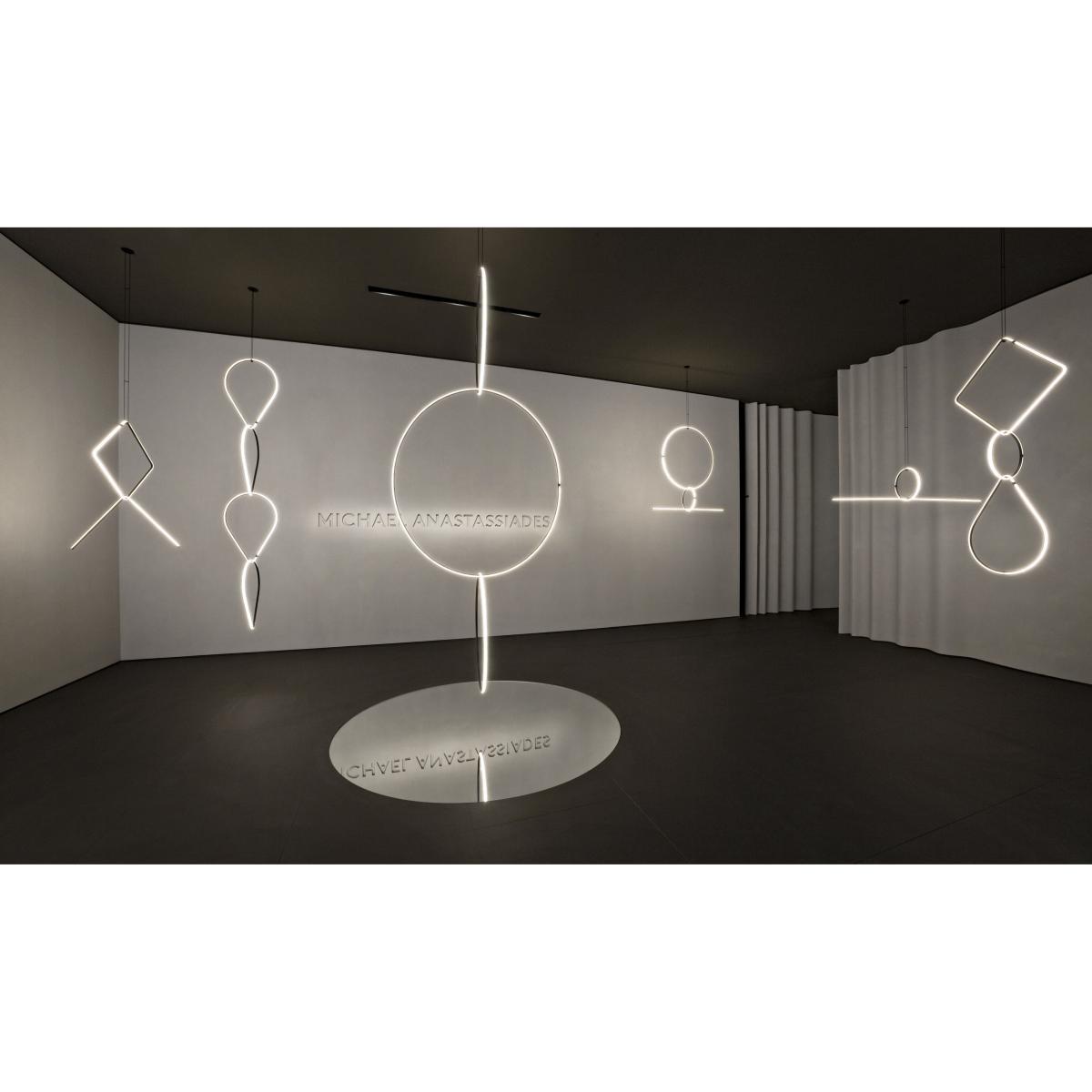 Arrangements 1 LED Pendant - / 3 elements - H 180 x L 52 cm by Flos White/Black – image 3