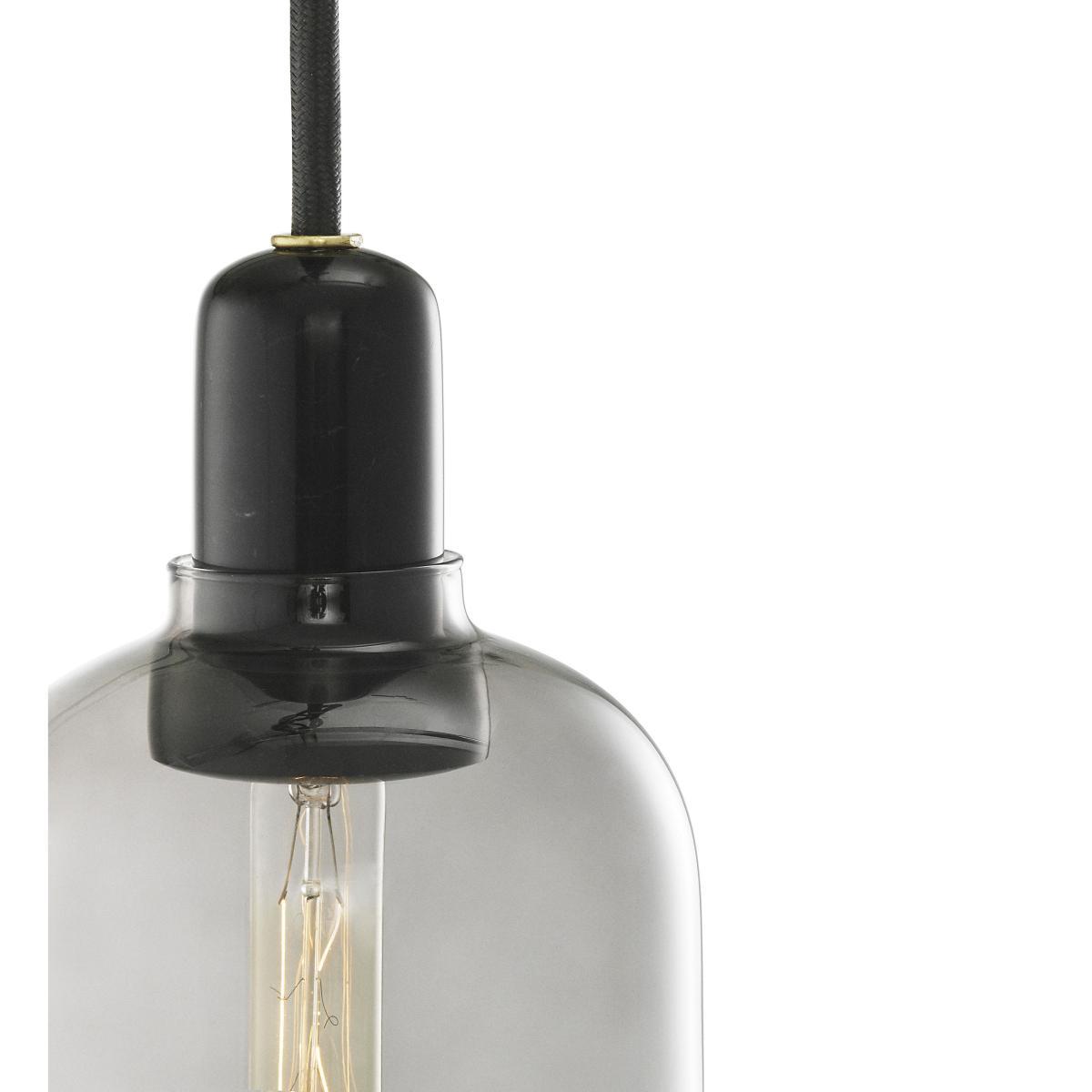 Amp Large Pendant - Ø 11 x H 26 cm by Normann Copenhagen Grey/Black – image 2