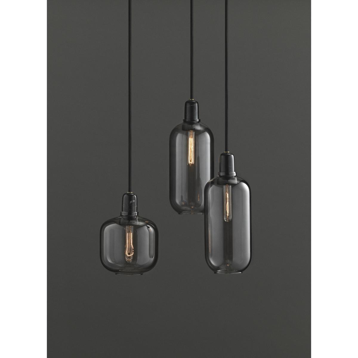 Amp Large Pendant - Ø 11 x H 26 cm by Normann Copenhagen Grey/Black – image 4