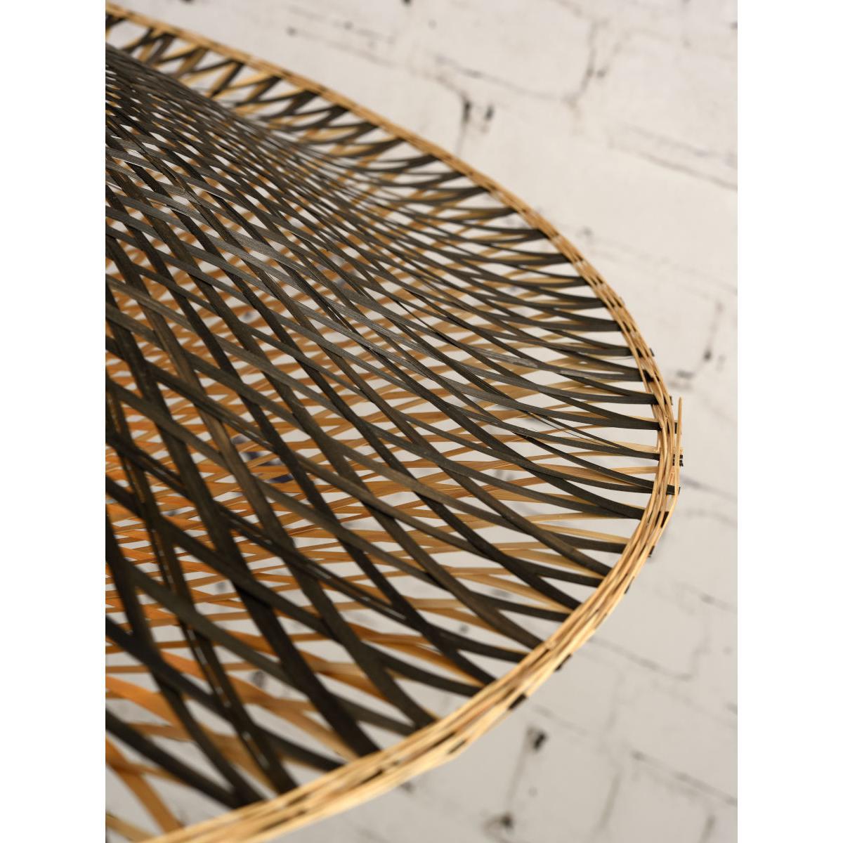 Kalimantan Flat Medium Pendant - / Bamboo - Ø 60 cm by GOOD&MOJO Black/Beige/Natural wood – image 10