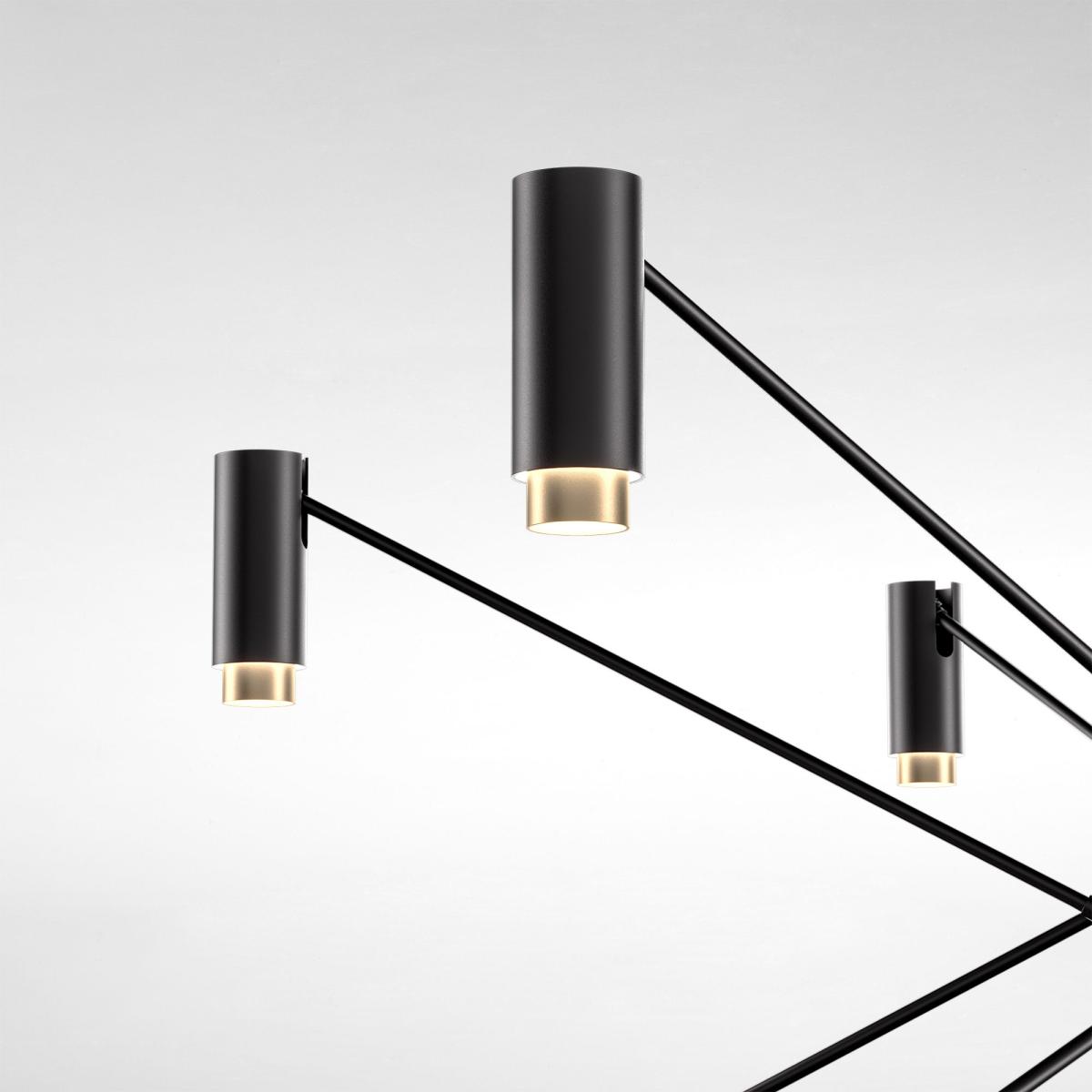 The W Pendant metal black / Swivel - Ø 120 to 200 cm - Marset – image 4