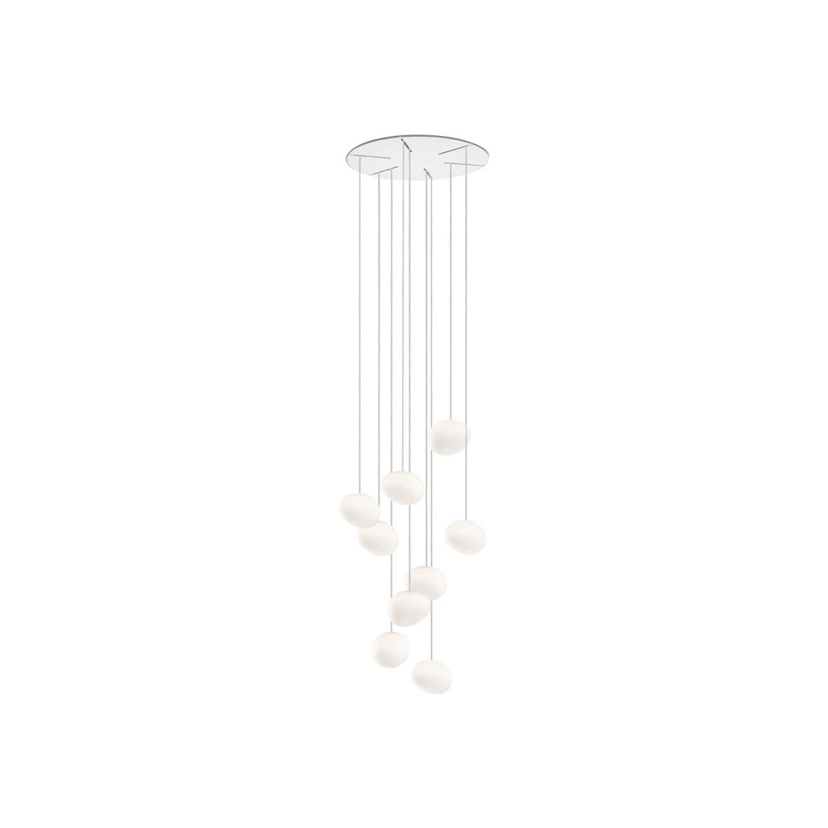 Gregg Piccola Pendant - 9 elements - Ø 50 cm by Foscarini White