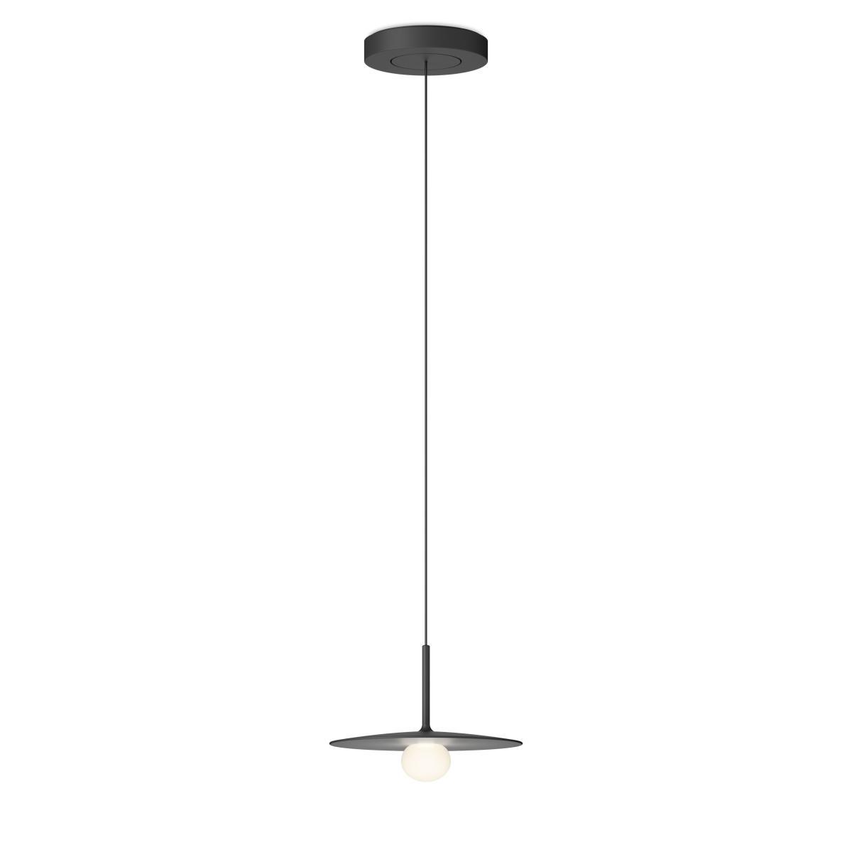 Tempo Disque Small Pendant - / LED - Ø 25 cm by Vibia Grey/Black – image 2