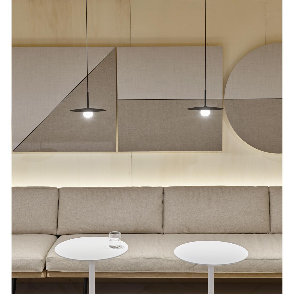 Tempo Disque Small Pendant - / LED - Ø 25 cm by Vibia Grey/Black – image 3