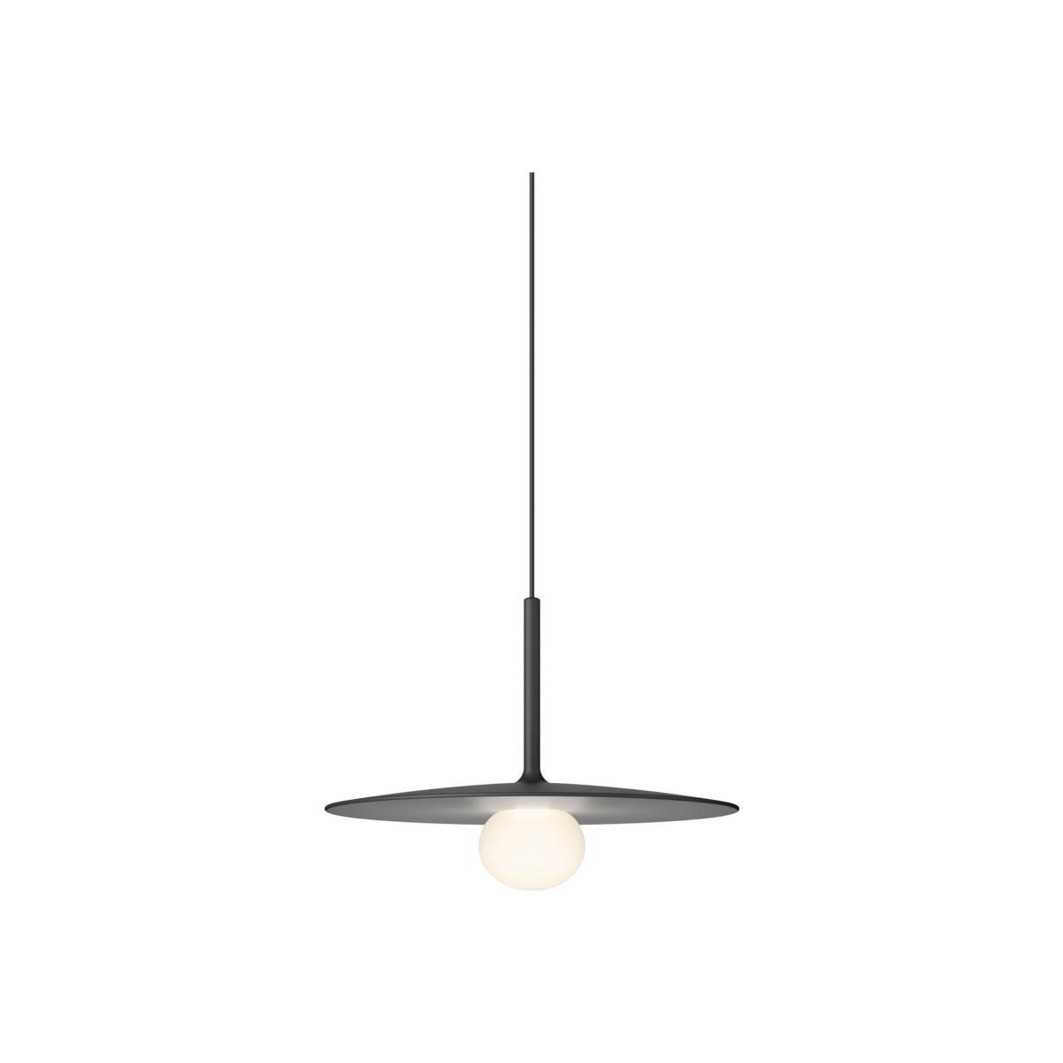 Tempo Disque Small Pendant - / LED - Ø 25 cm by Vibia Grey/Black – image 1