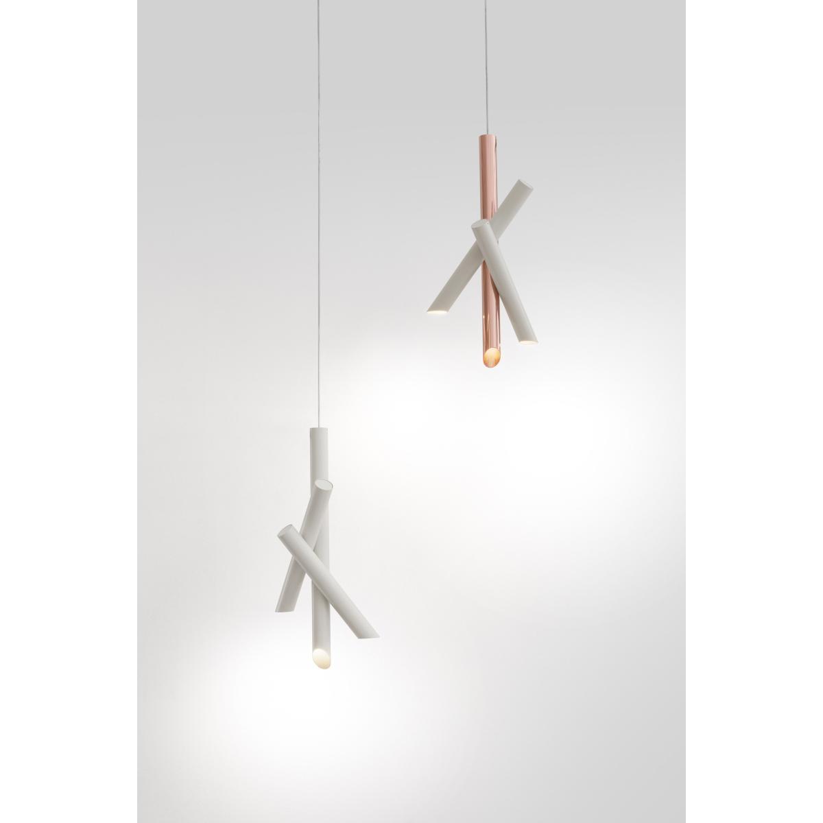 Tubes 3 LED Pendant - / H 50 cm by Nemo White – image 5