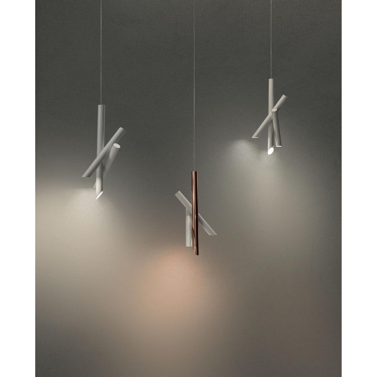Tubes 3 LED Pendant - / H 50 cm by Nemo White – image 6