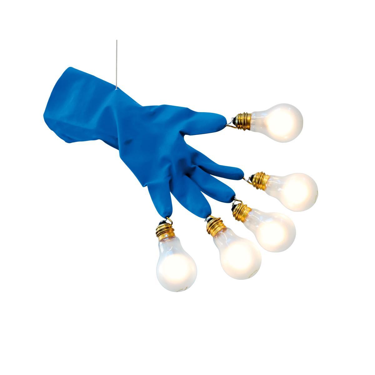 Luzy Take Five Pendant - / LED - 5 bulbs by Ingo Maurer Blue – image 2