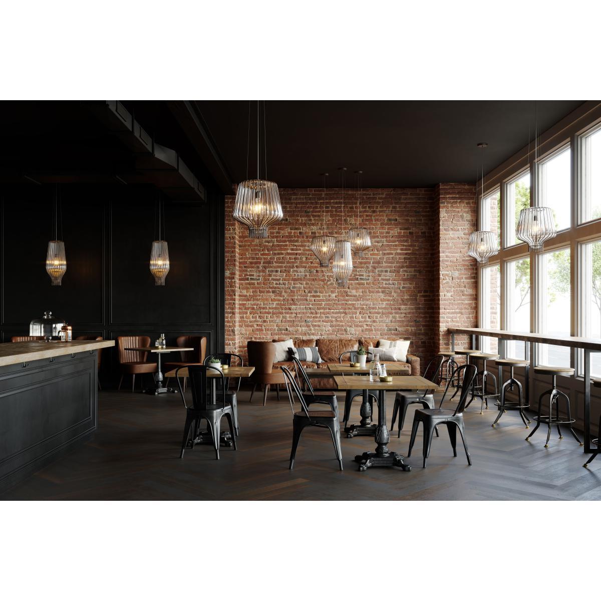 Saya Pendant - / Ø 31 x H 75 cm - / Glass & metal by Fabbian Transparent – image 3