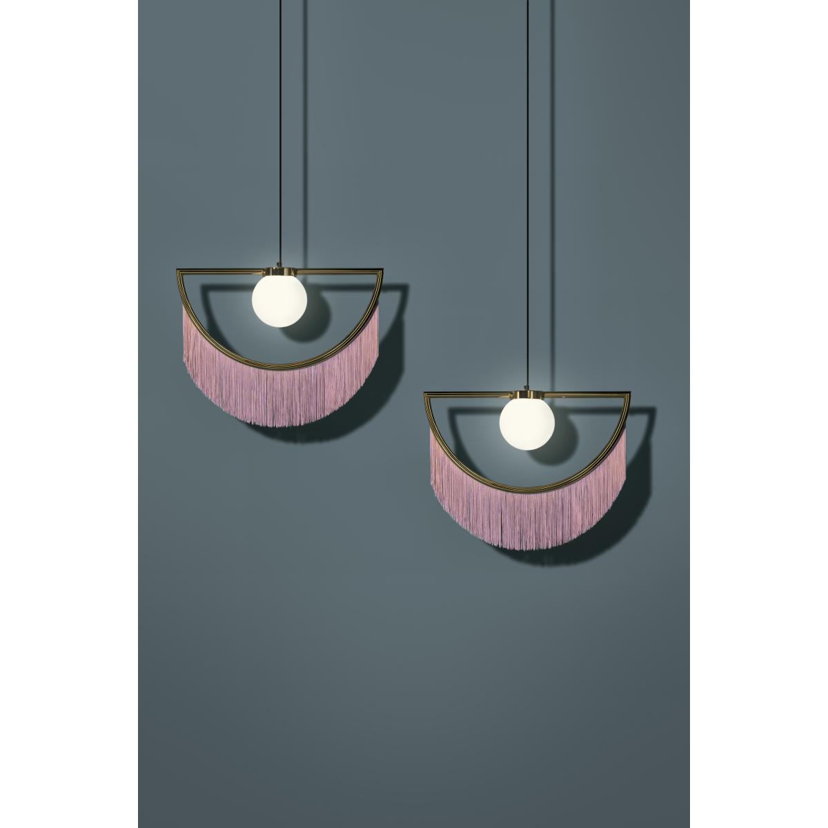 Wink Pendant - / Franges - L 60 x H 48 cm by Houtique Brown/Gold – image 4