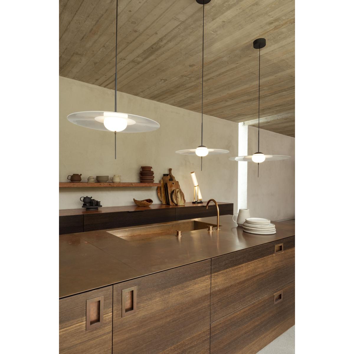Mono L500 Pendant - / LED - Ø 50 cm / Adjustable by DCW éditions Grey/Black – image 2
