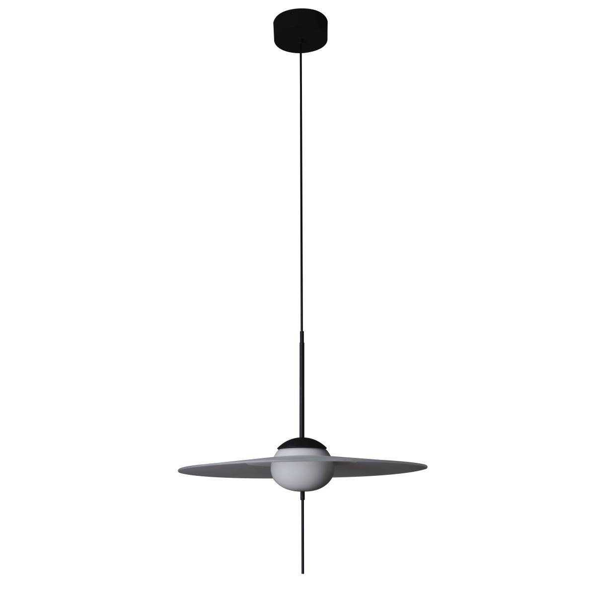 Mono L500 Pendant - / LED - Ø 50 cm / Adjustable by DCW éditions Grey/Black – image 3