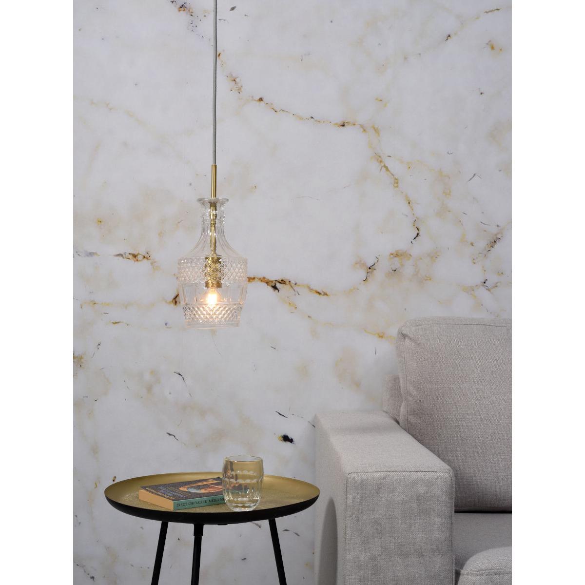 Brussels Pendant - Straight / Ø 13 x H 30 cm by It's about Romi Gold/Transparent/Metal – image 2