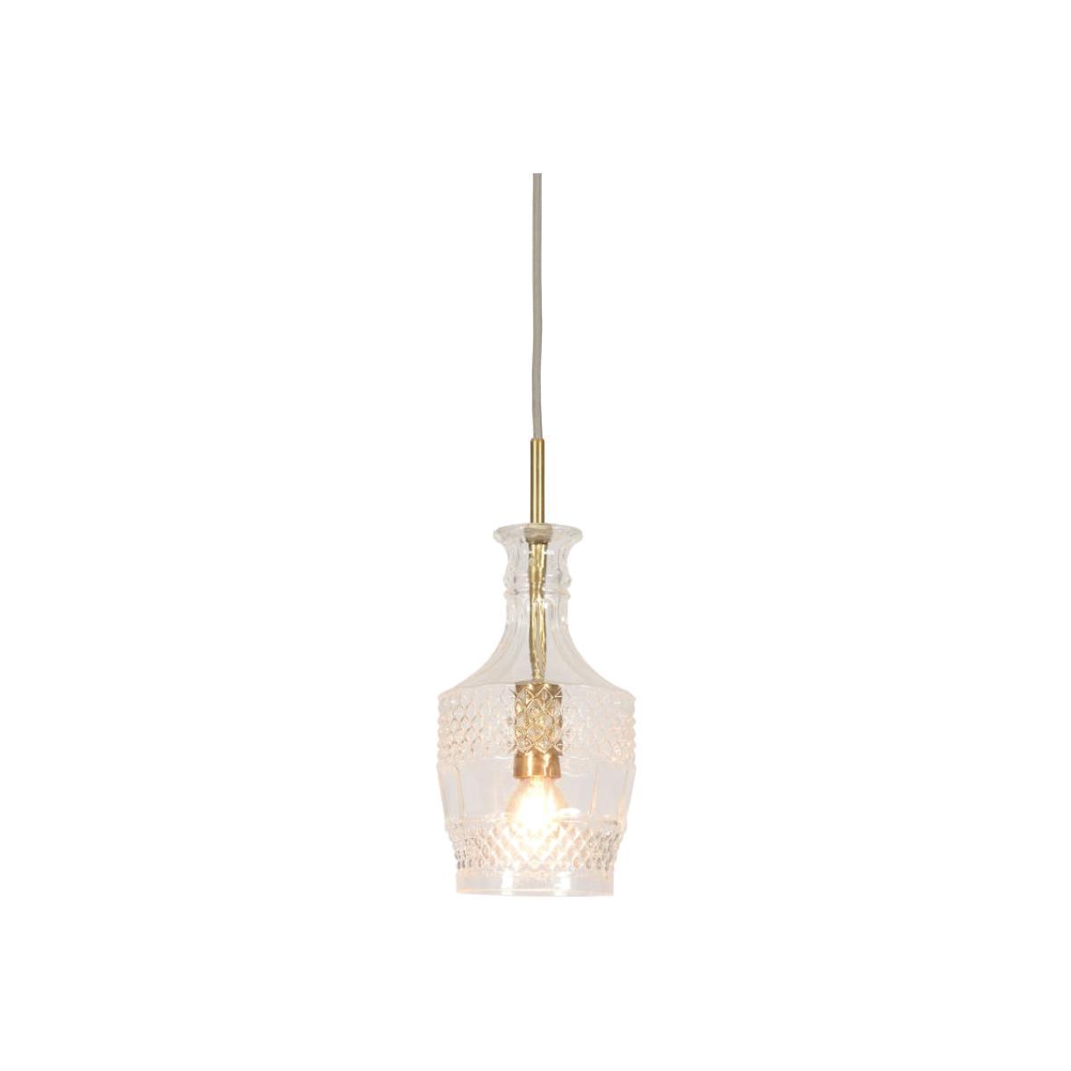 Brussels Pendant - Straight / Ø 13 x H 30 cm by It's about Romi Gold/Transparent/Metal – image 1