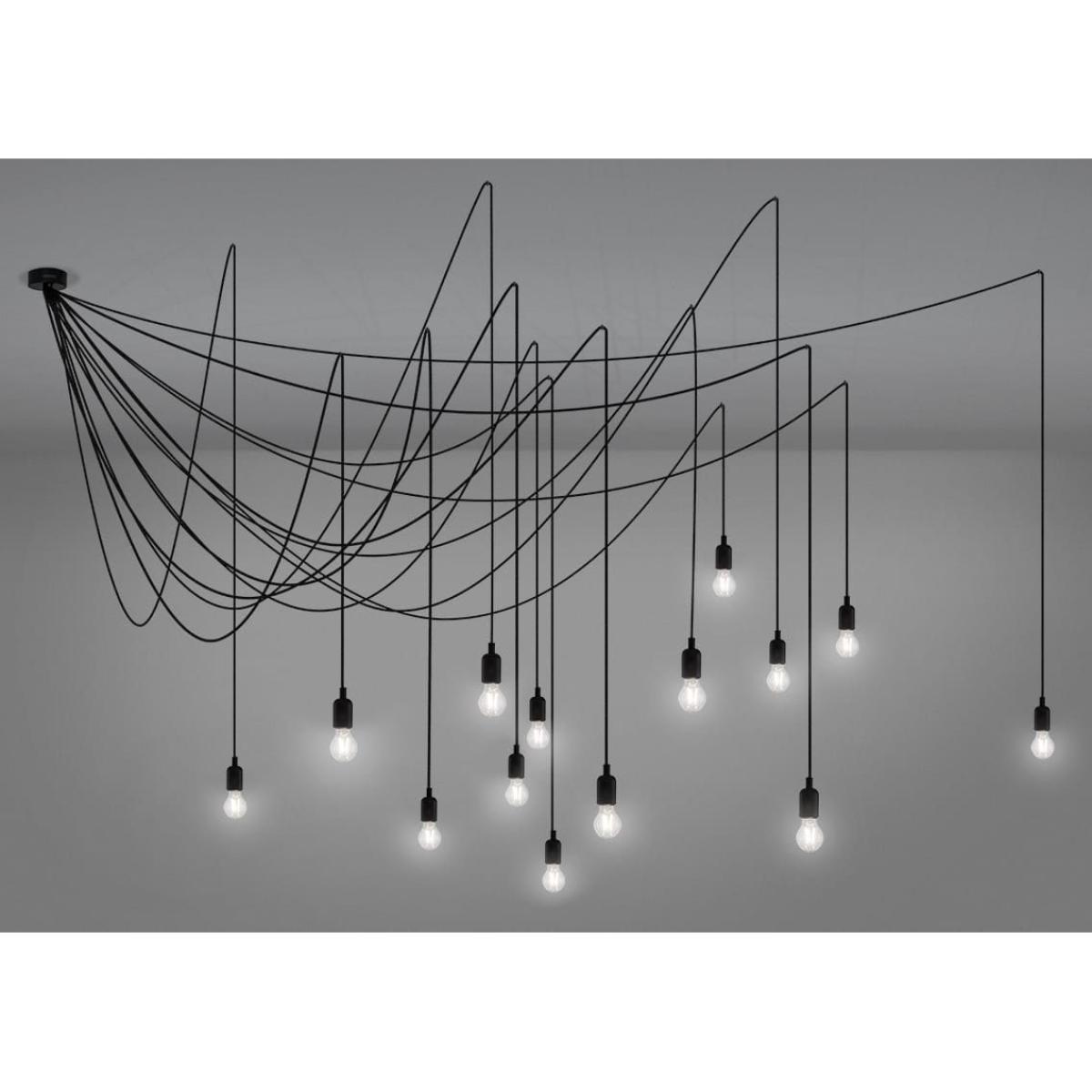 Maman Dimmable Pendant - 14 LED bulbs included / Dimmable by Seletti Black
