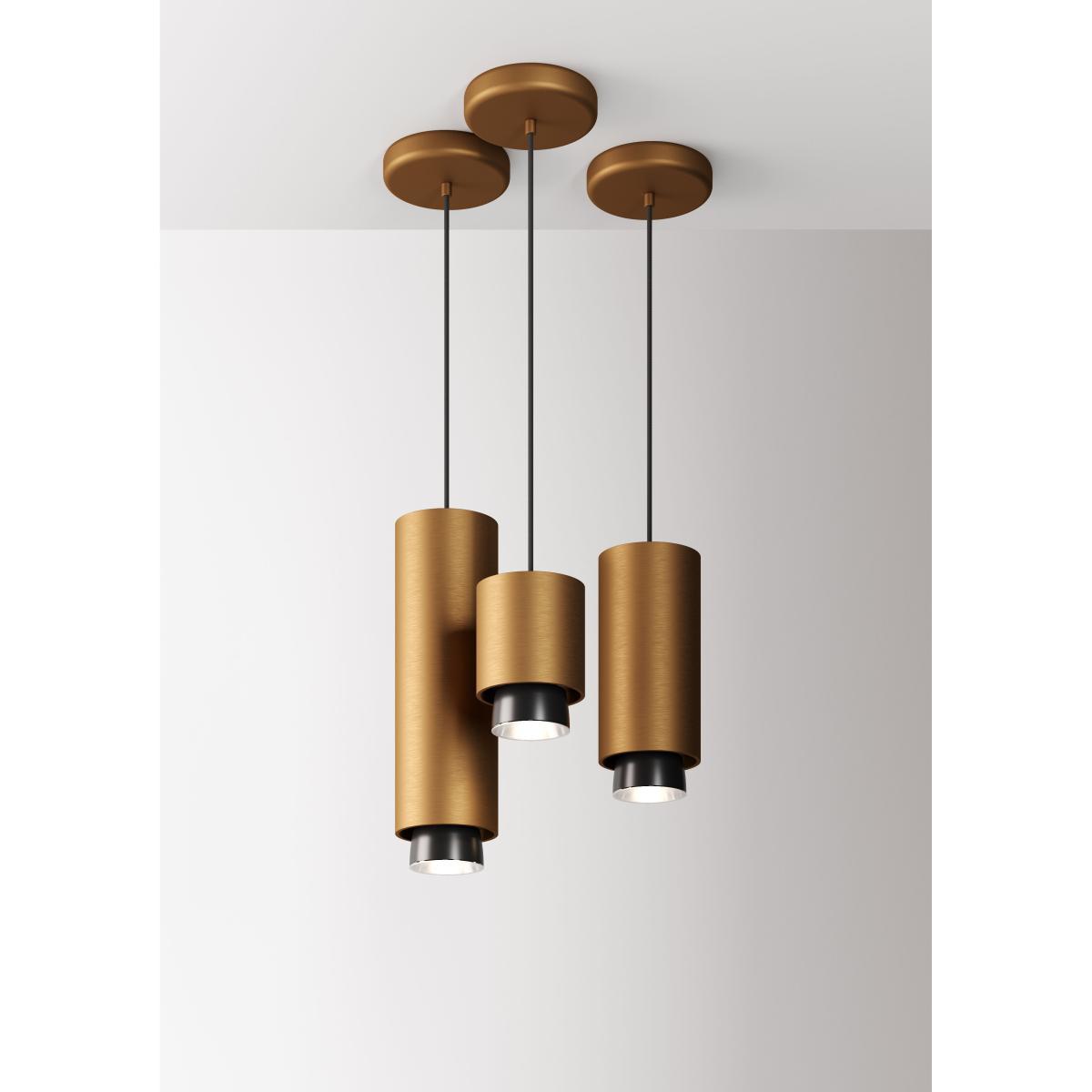 Claque LED Pendant - / Ø 10 x H 23 cm by Fabbian Gold/Metal – image 2