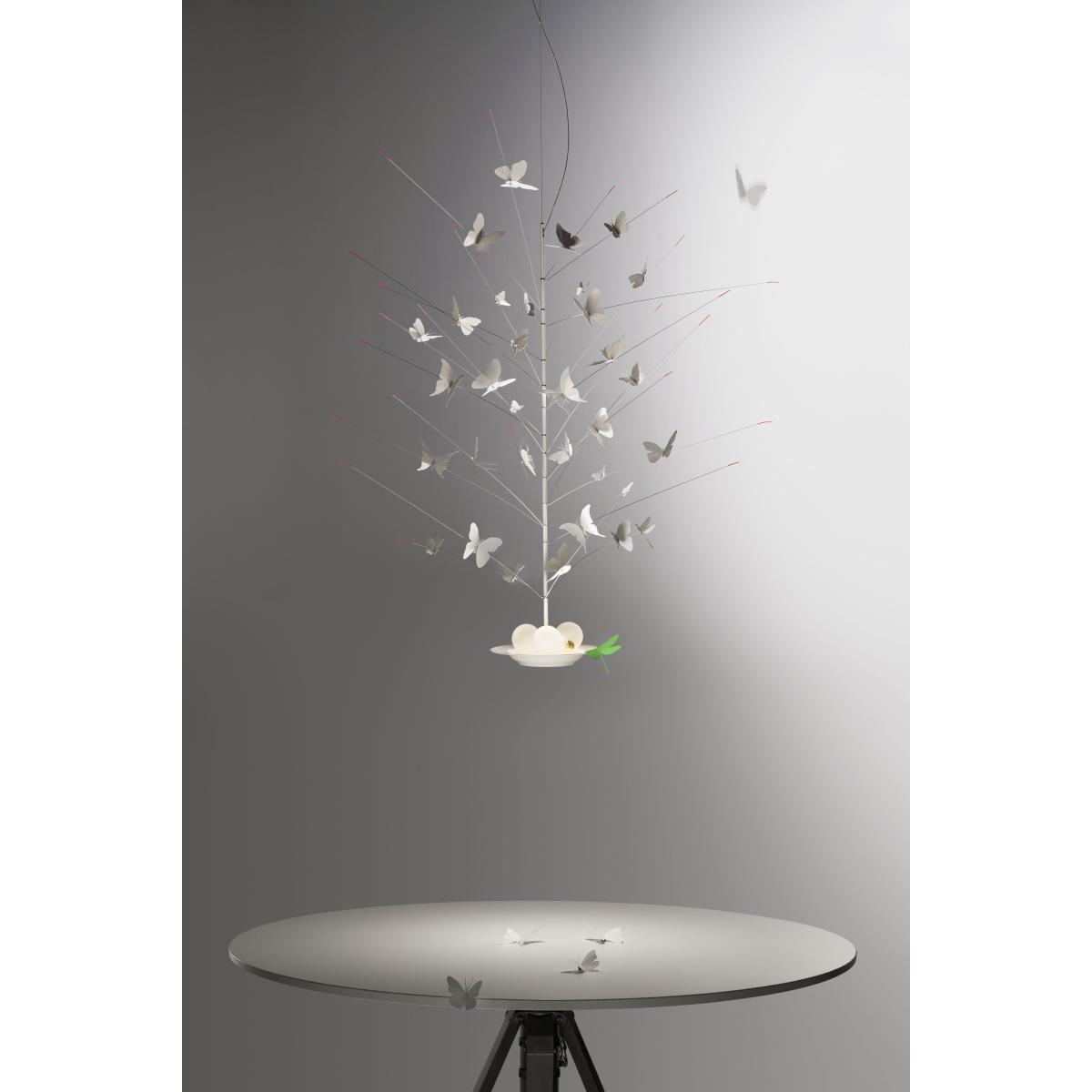 La festa delle Farfalle Pendant - / LED - Ø 60 x H 110 cm by Ingo Maurer White – image 2