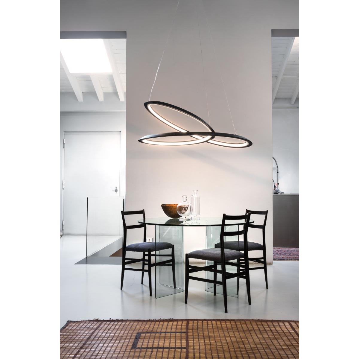 Kepler Uplight LED Pendant - / Ø 110 cm by Nemo Black – image 4