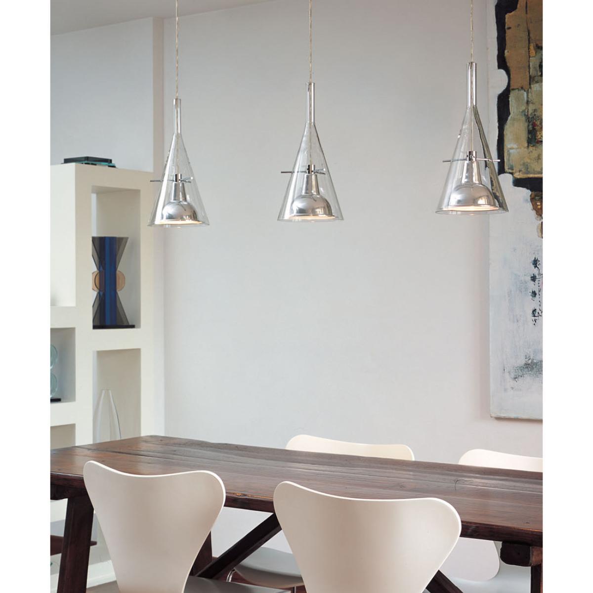 Flûte 3 Pendant by Fontana Arte Transparent/Metal – image 2