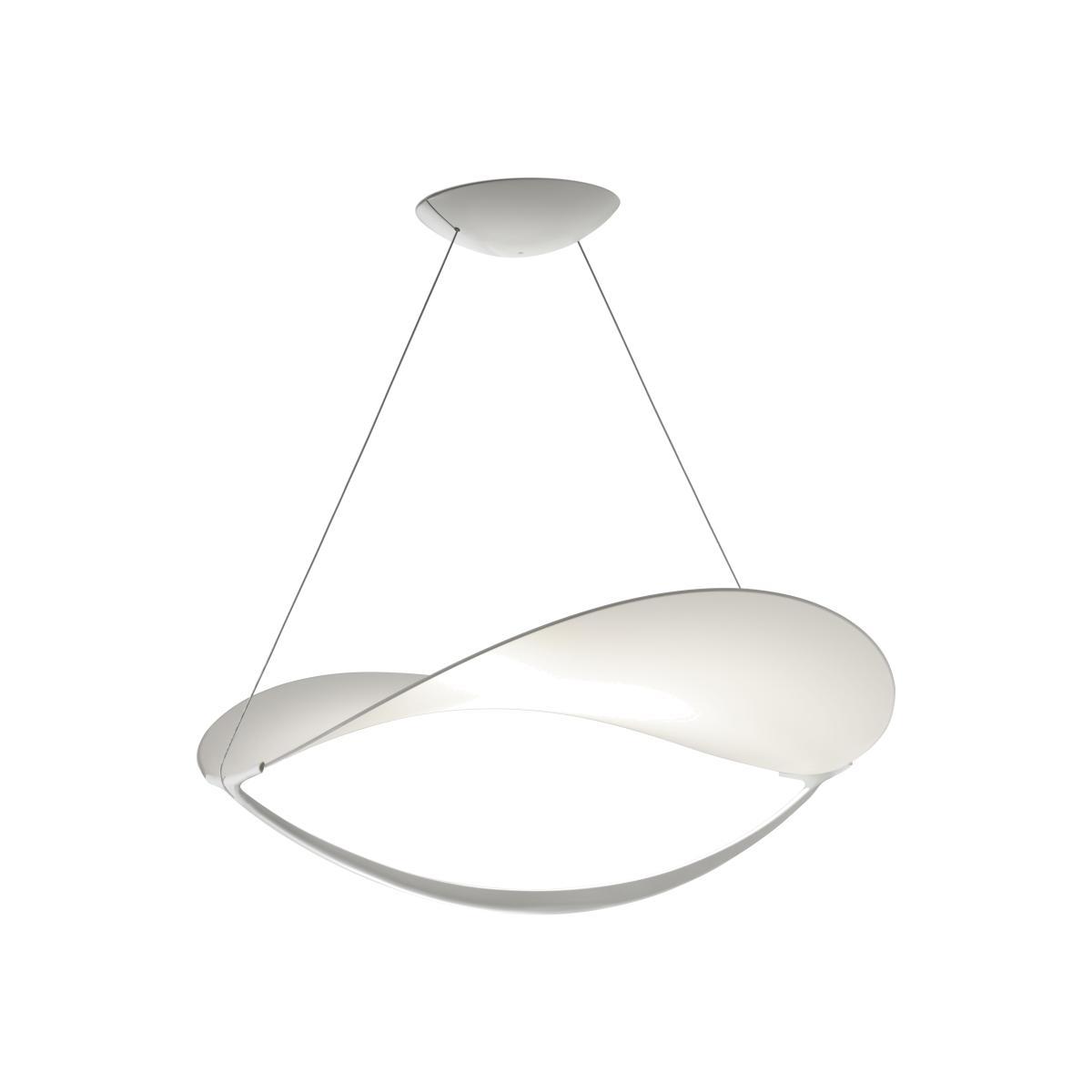 Plena LED Pendant - / Fabric - Ø 70 cm by Foscarini White – image 1