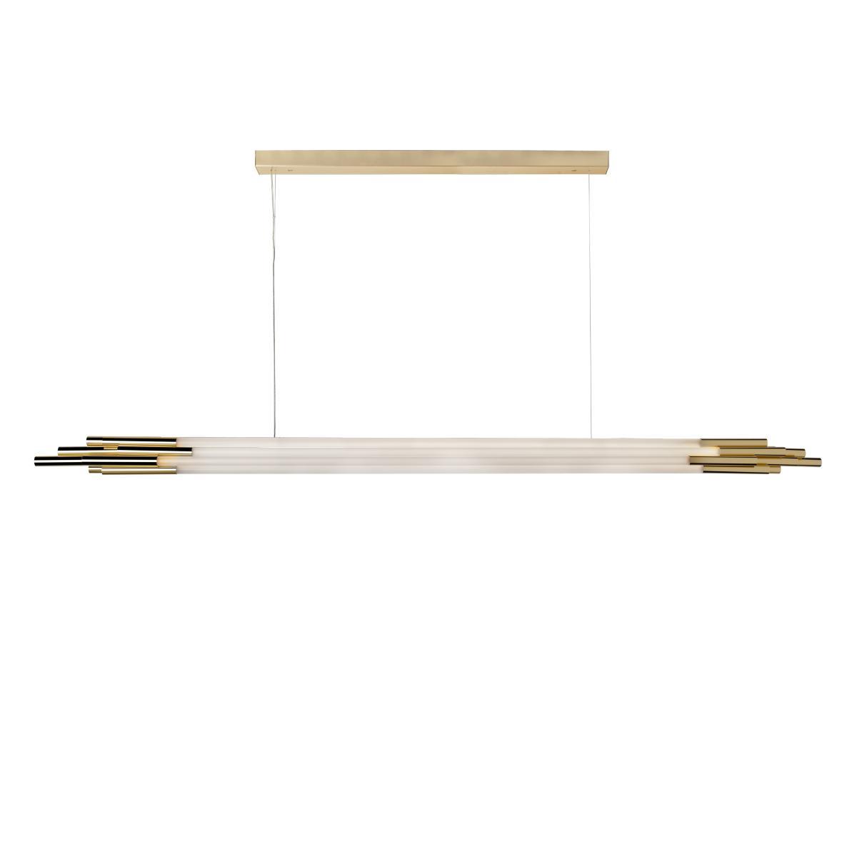 ORG Horizontal Large Pendant - / LED - L 200 cm / Glass by DCW éditions White – image 2