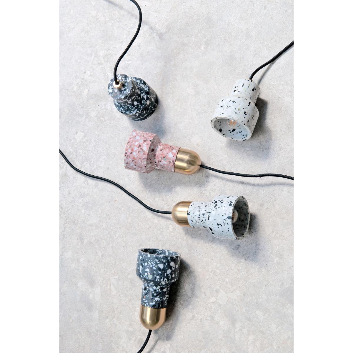 Terrazzo Pendant - / Ø 9.6 X H 11.5 cm by XL Boom Black – image 3