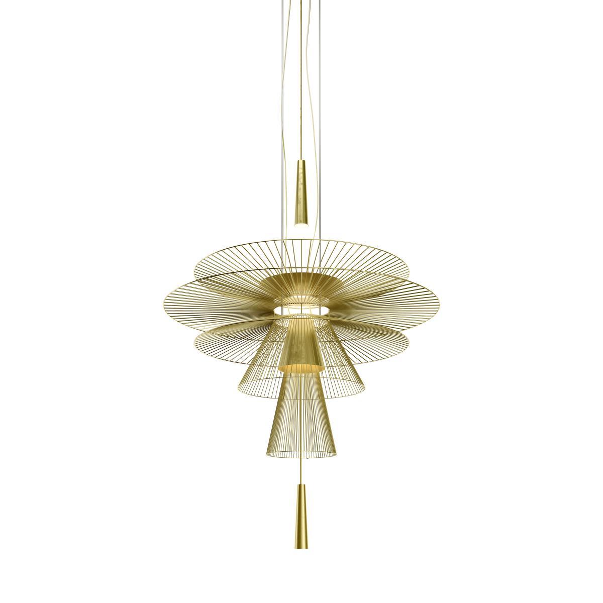 Gravity Origin LED Pendant - / Ø 120 x H 170 cm - Metal by Forestier Gold – image 3