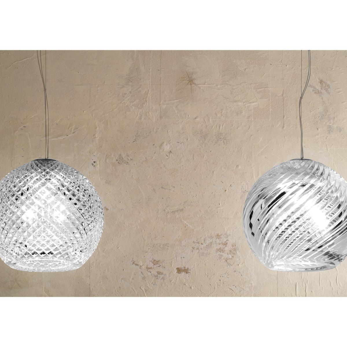 Diamond Swirl Pendant - Ø 22 cm by Fabbian Transparent – image 2