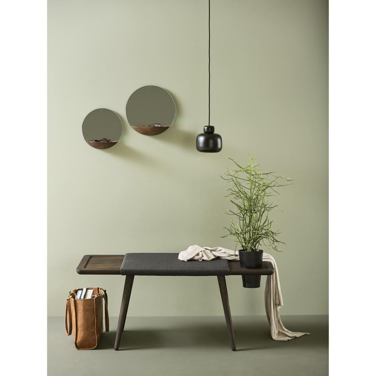 Stone Small Pendant - / Metal - Ø 16 x H 15 cm by Woud Black – image 2