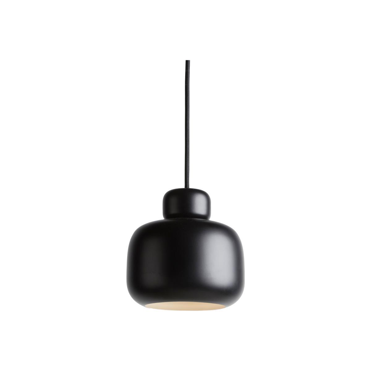 Stone Small Pendant - / Metal - Ø 16 x H 15 cm by Woud Black – image 1