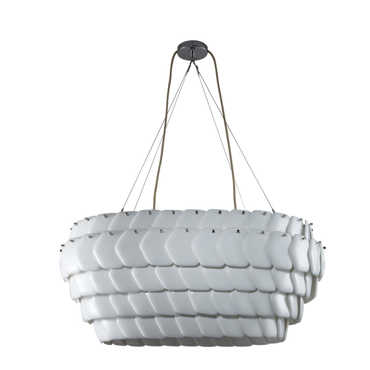 Cranton Ovale Pendant - H 40 cm x L 88 cm / Bone China by Original BTC White – image 2