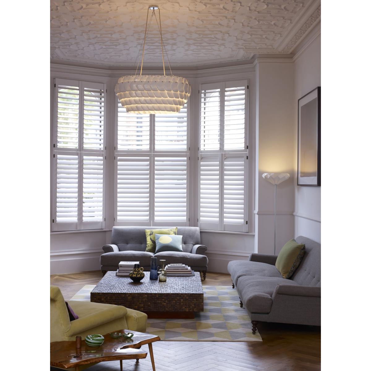 Cranton Ovale Pendant - H 40 cm x L 88 cm / Bone China by Original BTC White – image 4