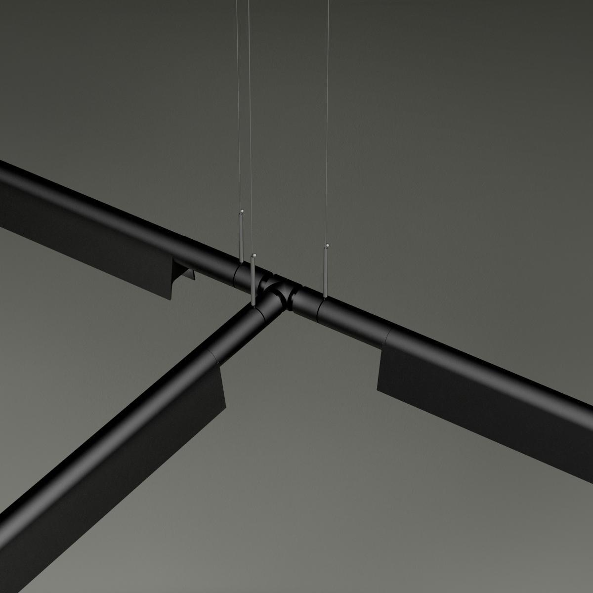 Compendium LED Pendant - / L 162 cm by Luceplan Black – image 3