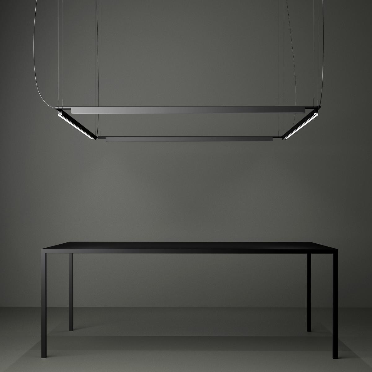 Compendium LED Pendant - / L 162 cm by Luceplan Black – image 4