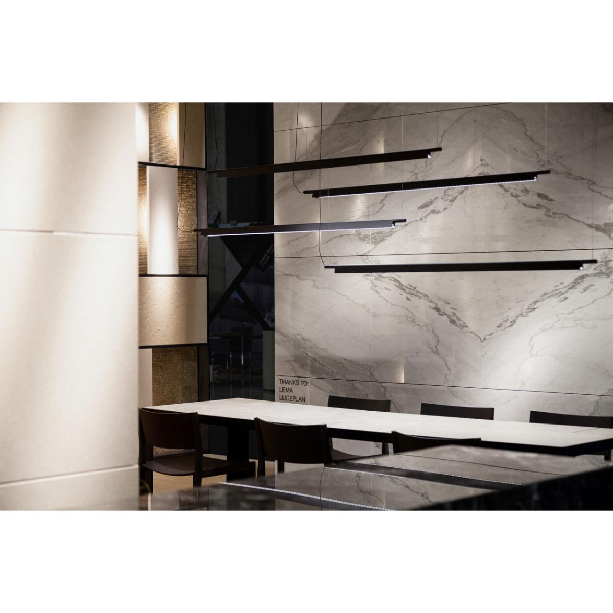 Compendium LED Pendant - / L 162 cm by Luceplan Black – image 6