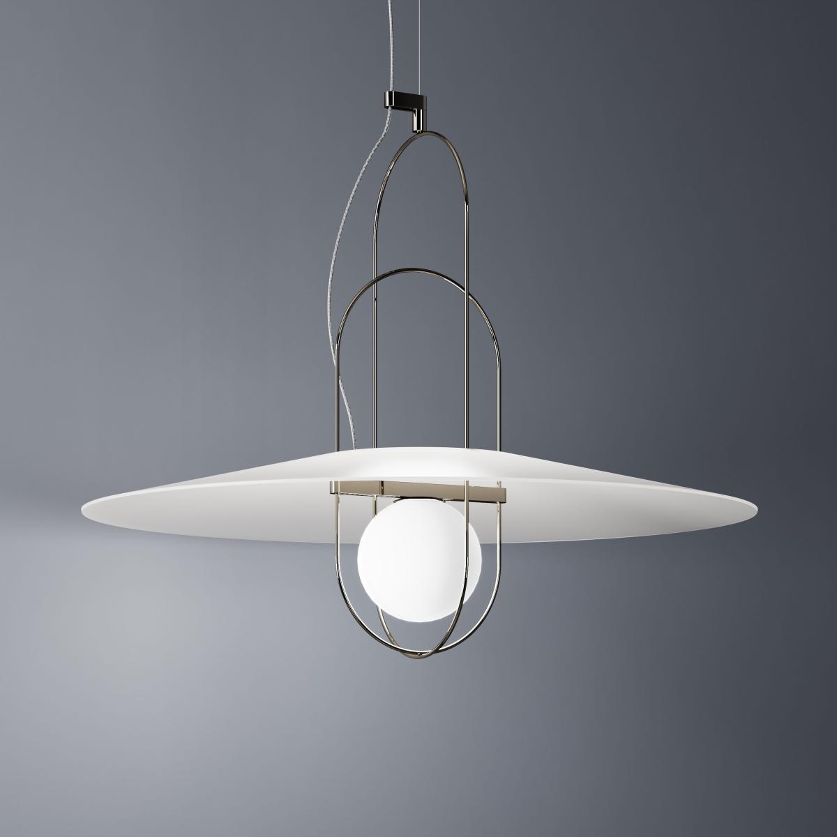 Setareh Pendant - / LED - Ø 85 x H 70 cm by Fontana Arte White/Metal
