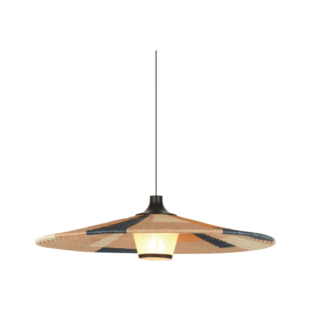 Parrot L Pendant - / Ø 80 x H 22 cm - Hand-braided abaca by Forestier Multicoloured/Beige – image 1