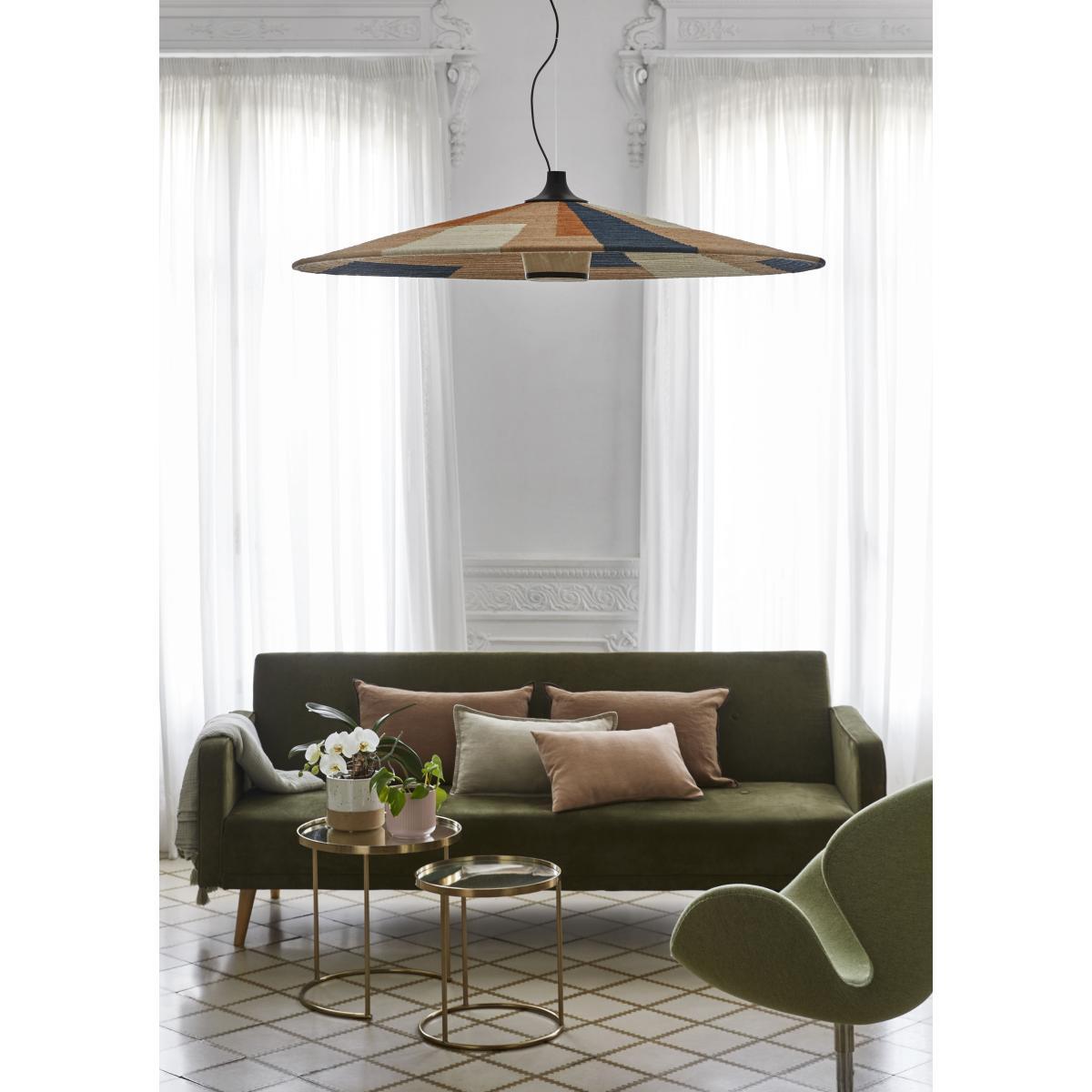 Parrot XXL Pendant - / Ø 120 x H 24 cm - Hand-braided abaca by Forestier Multicoloured/Beige – image 4