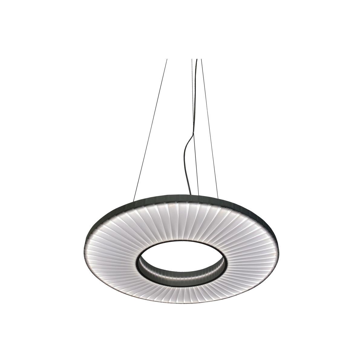 Iris Pendant - Horizontal LED / Ø 40 cm - Fabric & double-sided lighting by Dix Heures Dix White – image 1