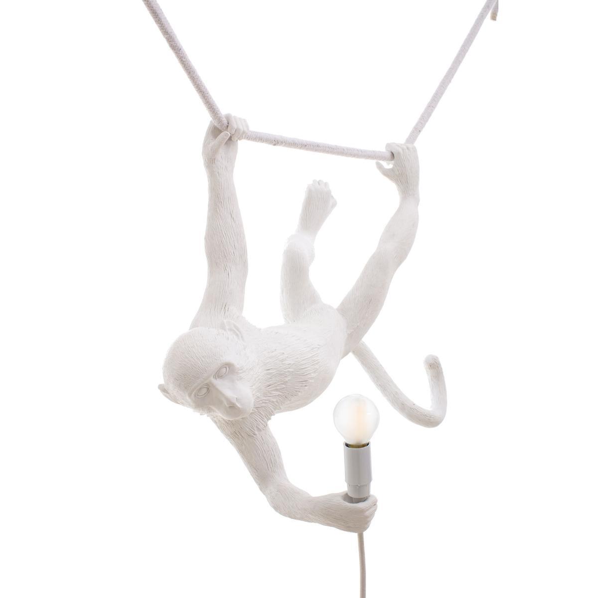 Monkey Swing Lamp - / Indoor - L 60 cm by Seletti White – image 4